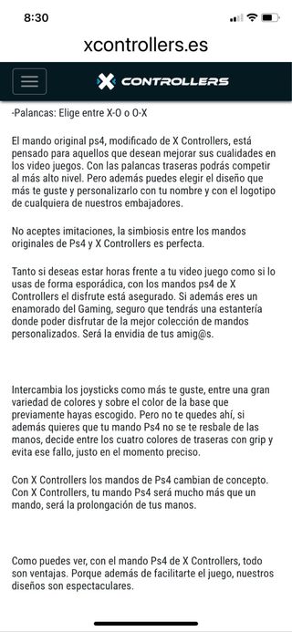 Mando Xcontrollers para PS4