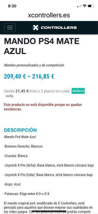 Mando Xcontrollers para PS4