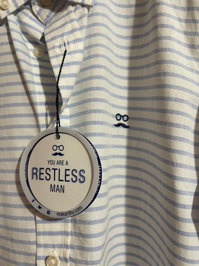 Camisa blanca rayas horizontales Makarthy talla S