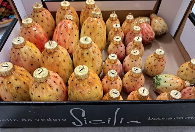 Palle di natale a fico d'india