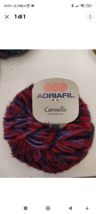 GR. 450 lana gomitoli Carosello rosso