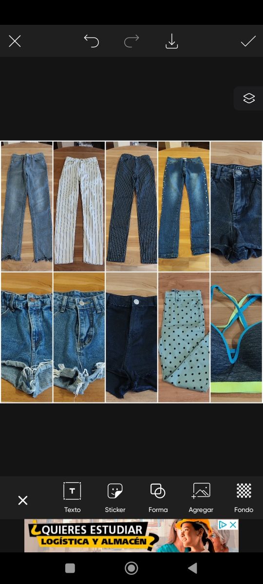 Pantalones largos y cortos S y M