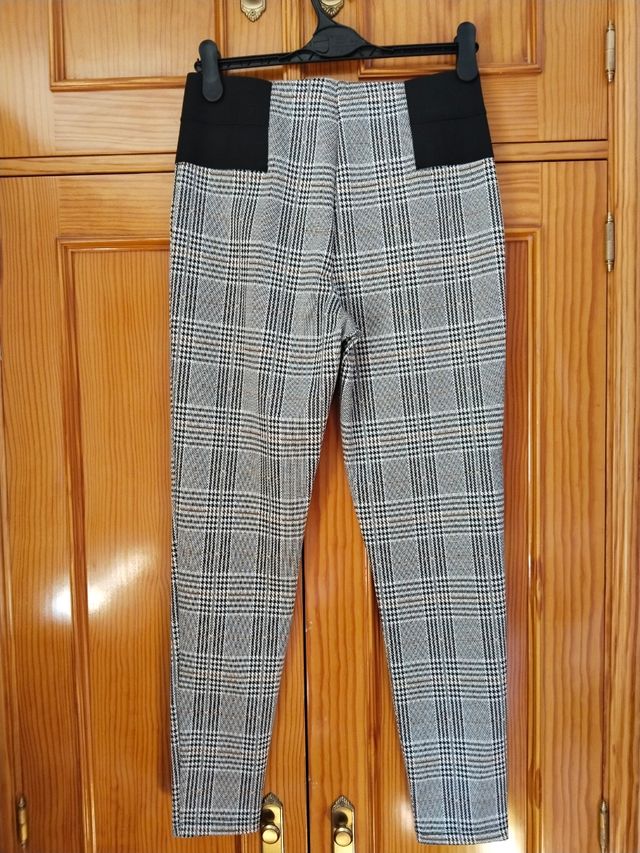 Pantalón elástico cuadros