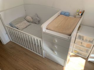 POMPOM CUNA CONVERTIBLE - INCLUIDO COLCHÓN kenay