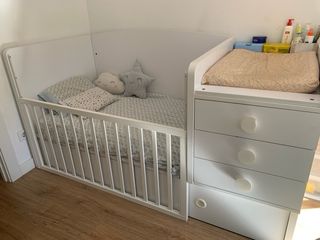 POMPOM CUNA CONVERTIBLE - INCLUIDO COLCHÓN kenay