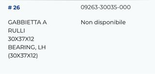 Cuscinetto Gabbietta A Rulli Desmodromico RM125