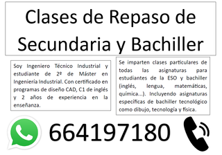 Clases particulares para Secundaria y Bachiller