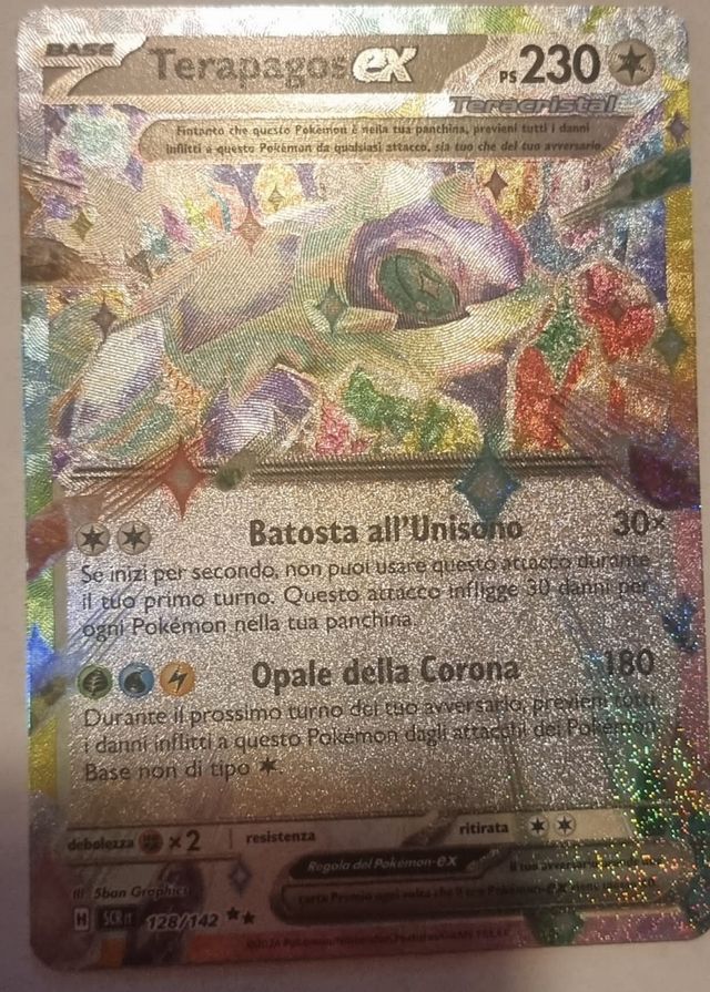 Pokemon carta nuova terapagos ex holo