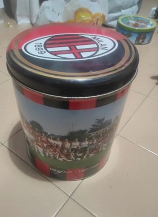 Milan bidone di latta vintage pandoro 1997/98