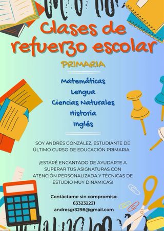 Clases particulares y de refuerzo en verano.