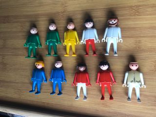 9 Figuras 1974 geobra MANOS FIJAS PLAYMOBIL