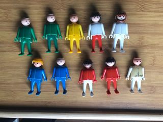 9 Figuras 1974 geobra MANOS FIJAS PLAYMOBIL