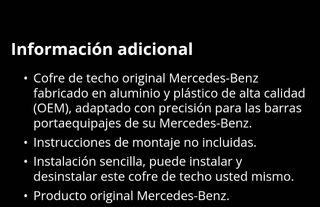 Cofre de techo Mercedes AMG y bacas mercedes benz