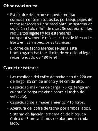 Cofre de techo Mercedes AMG y bacas mercedes benz