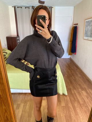 Jersey cuello alto gris antracita ECI talla M