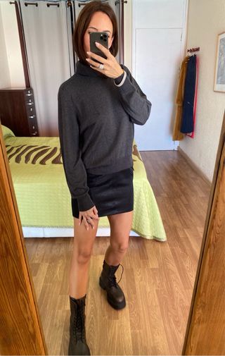 Jersey cuello alto gris antracita ECI talla M