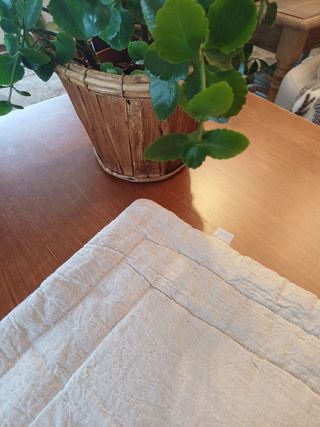 Edredón cuna, capazo e etc. Lino.