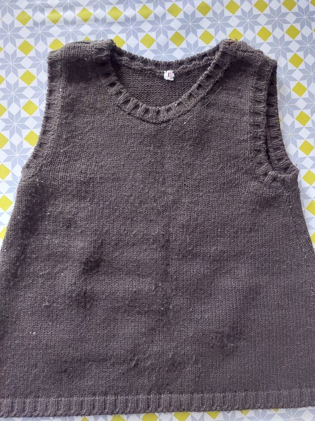 Conjunto pichi y chaqueta lana marrón 