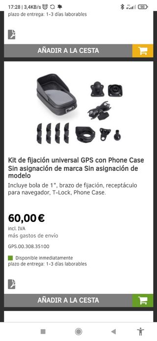 Soporte móvil/GPS, Kawasaki 1000 sx