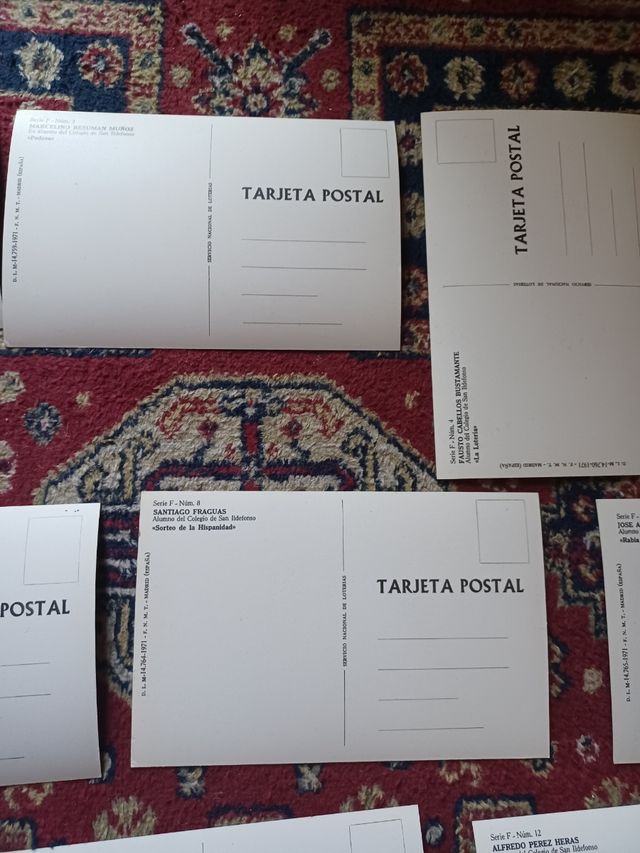 12 postales lotería nacional