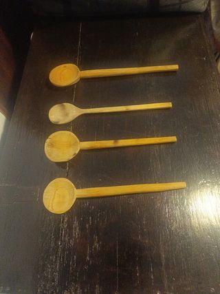 4 colheres de pau vintage