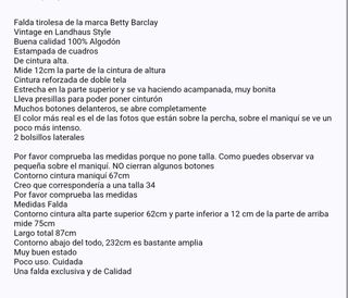 Falda Tirolesa Vintage Betty Barclay