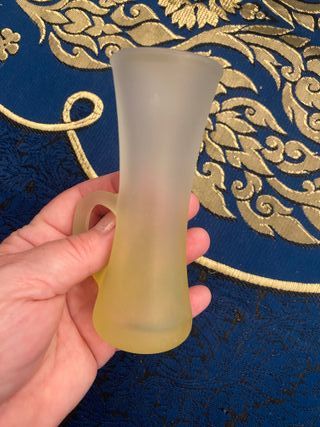 6 bicchierini vodka liquore vetro satinato giallo