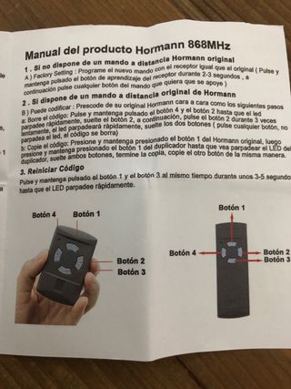 Mando puerta garaje.