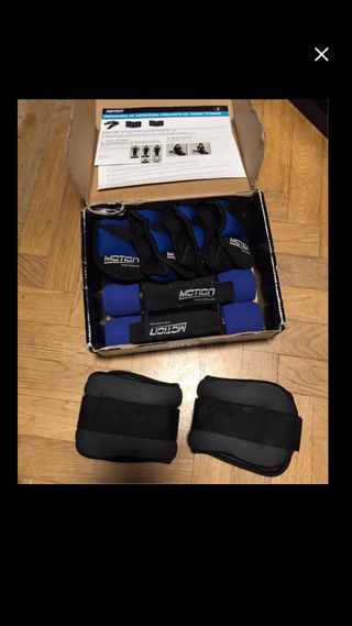Conjunto pesas fitnes + pesas tobilleras 