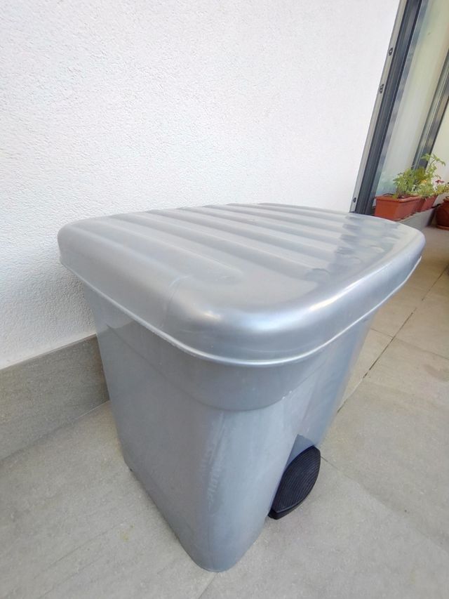 Cestino della spazzatura duo con pedale - 46 litri - Grigio