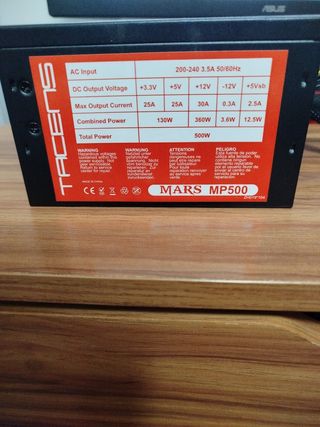 Fuente alimentación Tacens Mars MP500 (500w)