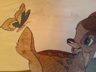 Cuadro de marquetería Bambi