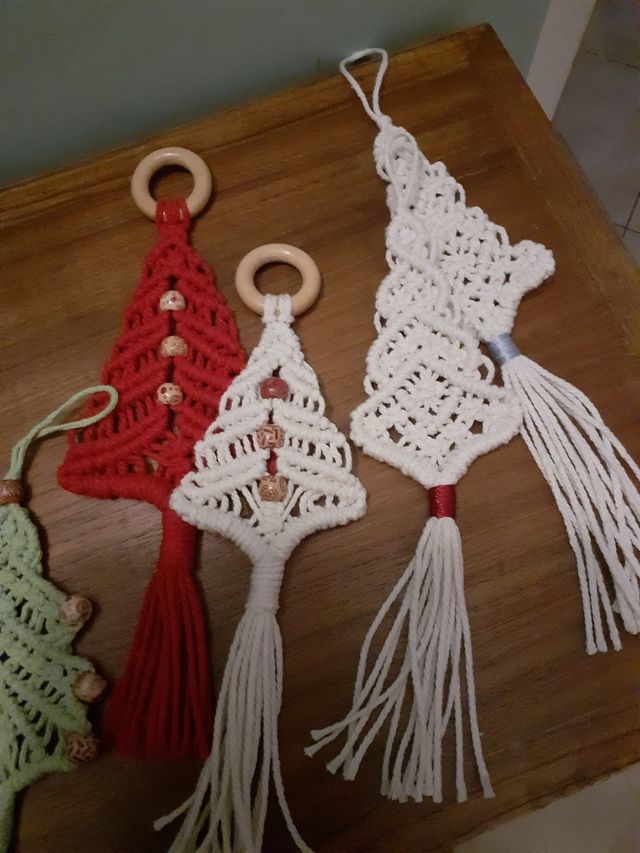 Macramè decorazioni di Natale 