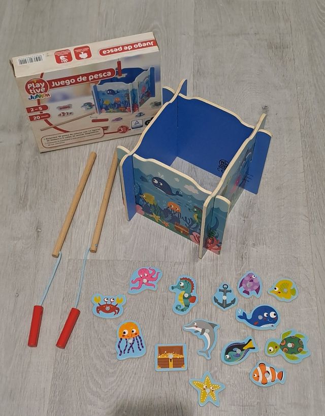 Juego de pesca de madera