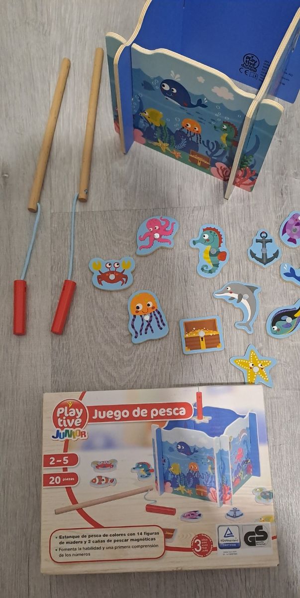 Juego de pesca de madera