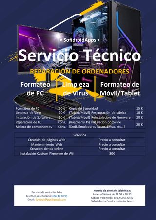 Servicio Técnico - Reparación de ordenadores