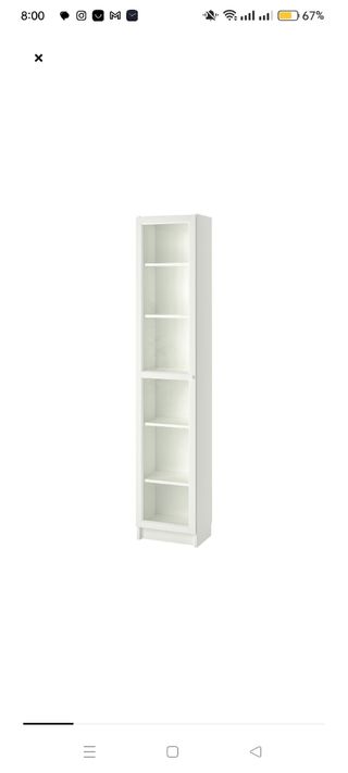 Puerta cristal librería 