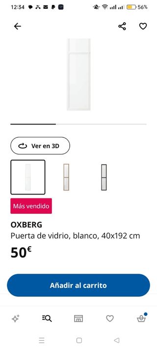Puerta cristal librería 