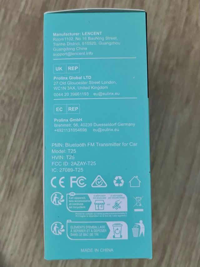 Transmisor bluetooth lencent T25!!nuevo