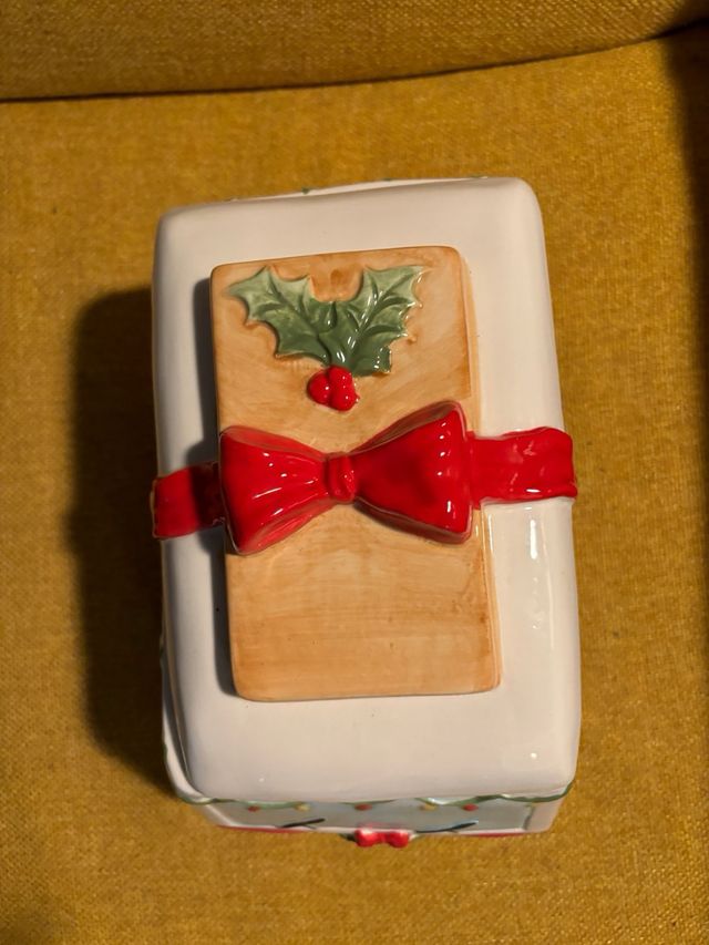 pulmino natalizio ceramica smaltata