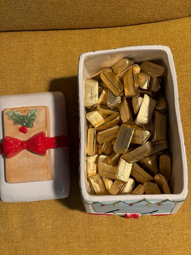 pulmino natalizio ceramica smaltata