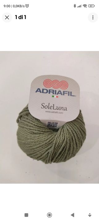GR. 500 gomitoli cotone Soleluna verde