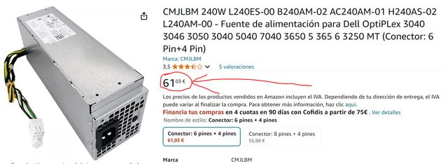 Fuente de alimentación 180W CMJLBM