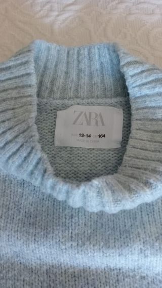 Jersey Zara azul claro 13/14 como xs