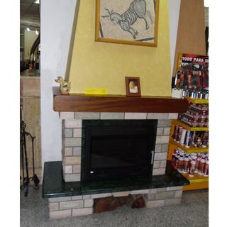 Chimenea rústica mármol verde