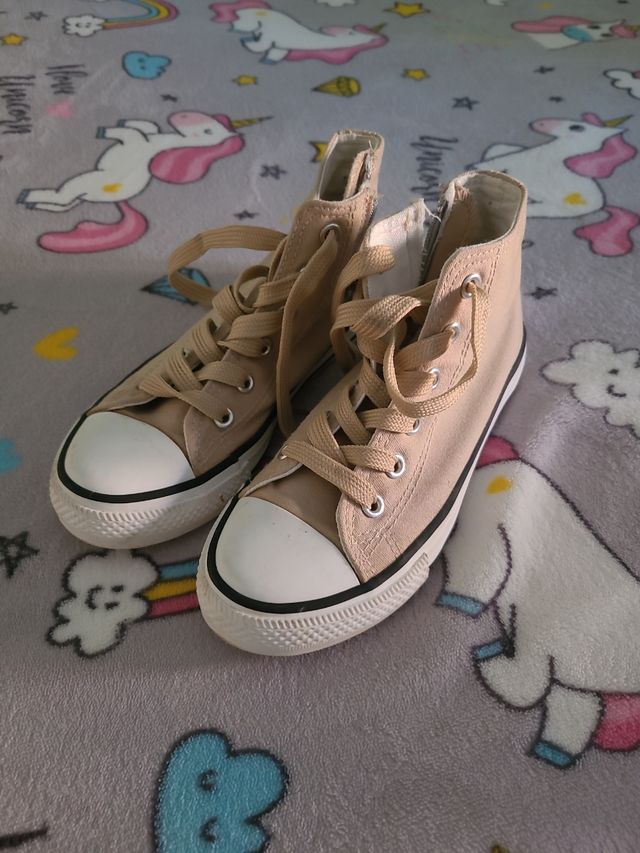 Zapatillas de bota de lona tipo converse