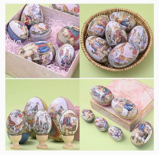 Huevos pascua decorativos 6 unid.