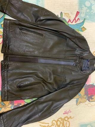 Cazadora piel negra maximo dutti