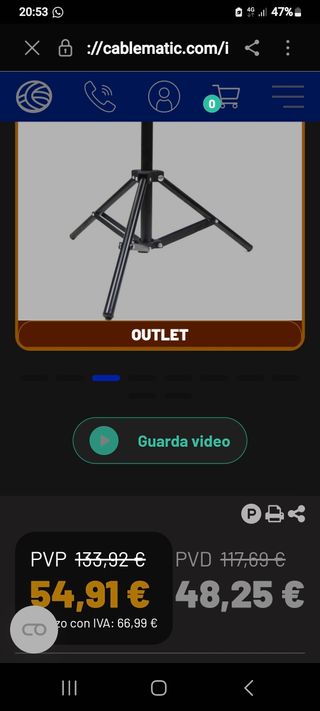 Treppiede per telefono, luci ecc ecc