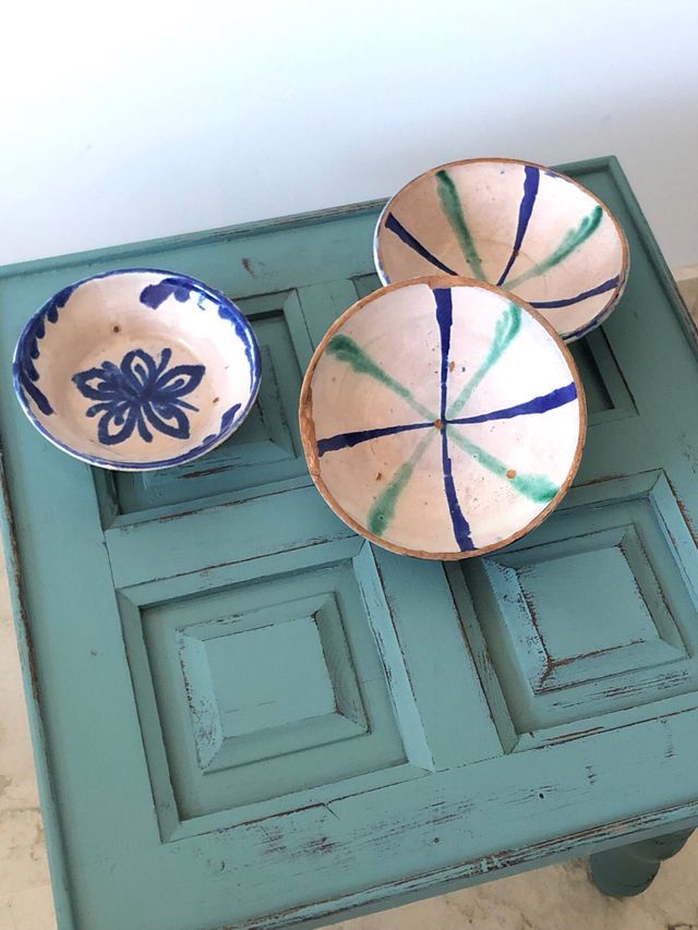 Mesa auxiliar madera vintage.